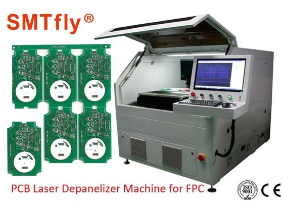 Cina Mesin FPC / PCB Laser depaneling yang dapat disesuaikan, PCB Laser Cutting Machine SMTfly-5S pemasok