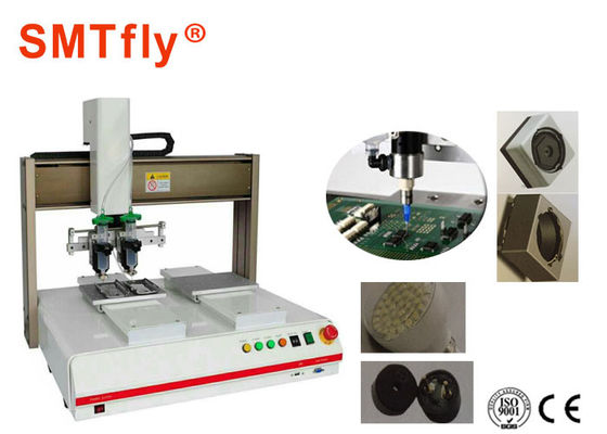 Cina Meja Kerja Ganda SMT Solder Paste Dispenser Machine, Sistem Lem Dispensing SMTfly-322 pemasok