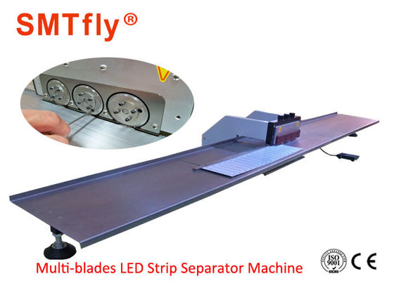 Cina Multi-blade V Cut PCB Depaneling Machine untuk Depaneling LED Lighting Aluminium, SMTfly-3S pemasok